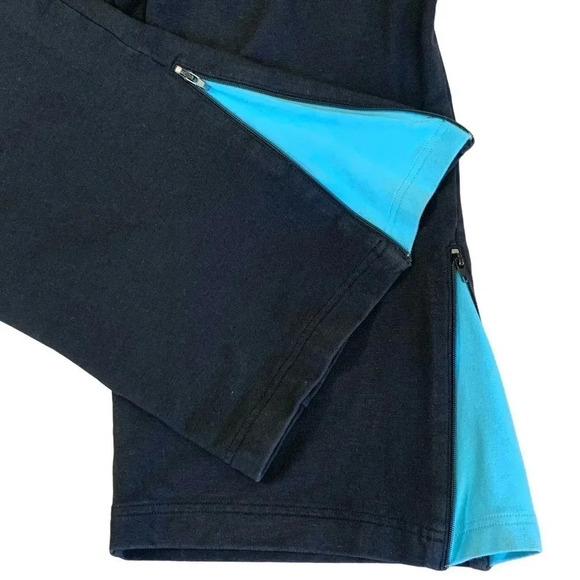 Talbots Vintage 90s Activewear Flare High Waist Sweatpants Women Size M Black - Picture 9 of 15